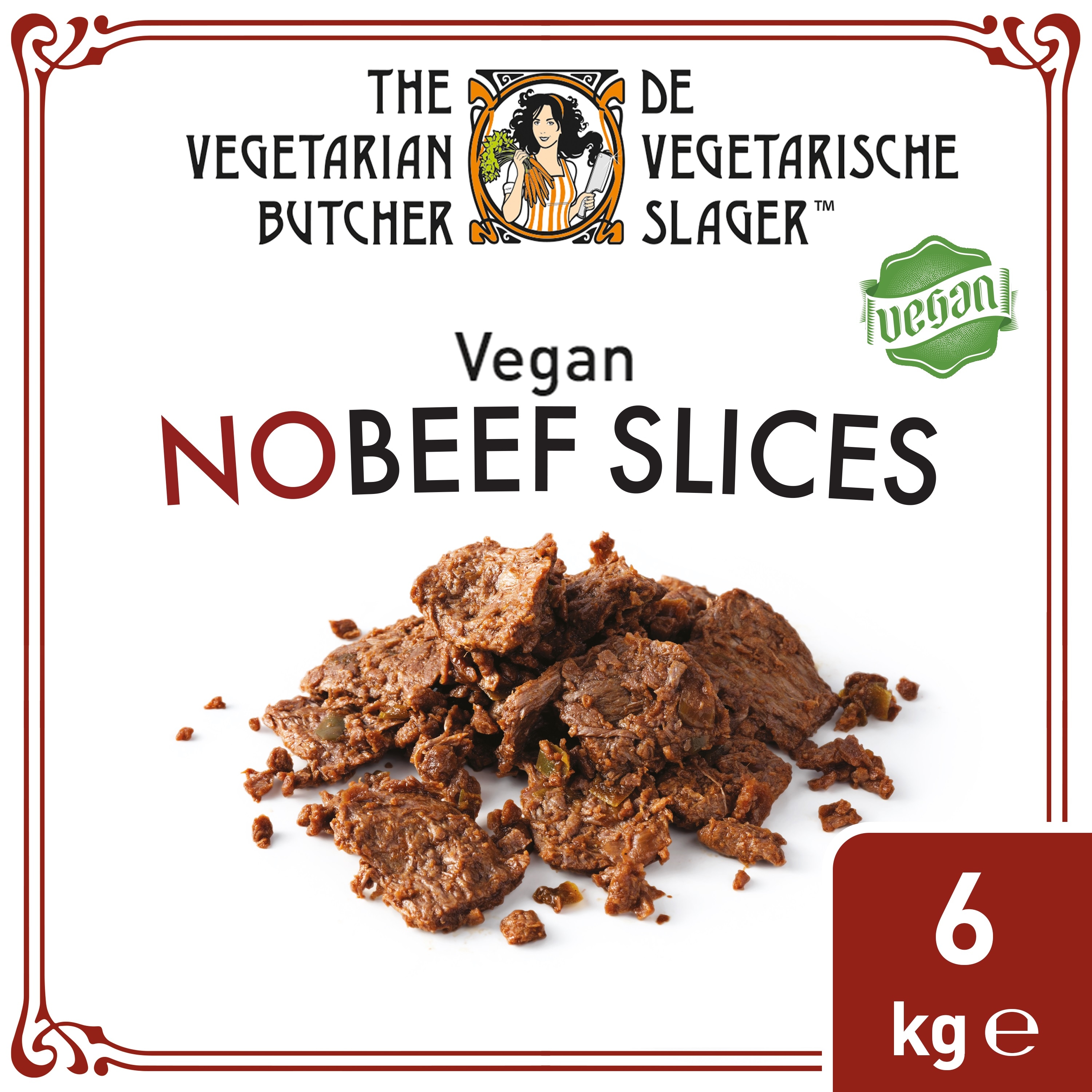 NYHED ! The Vegetarian Butcher NoBeef Slices 6x1,0 kg - 
